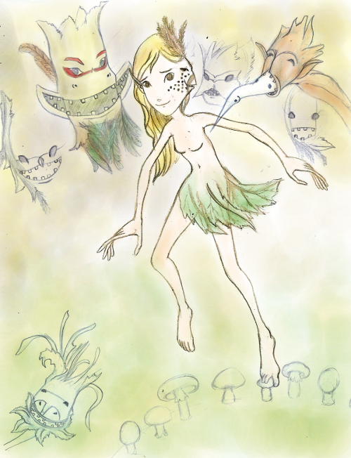 Fairy dancing in the spirit world