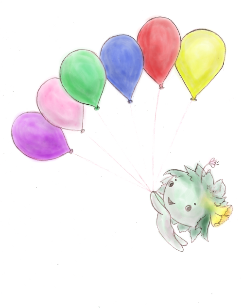 Pixie Wisp and Balloons