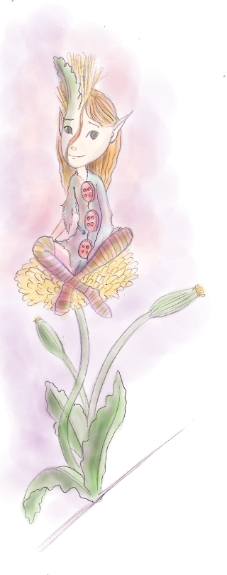 Sylfan Fairy Sitting on a Flower